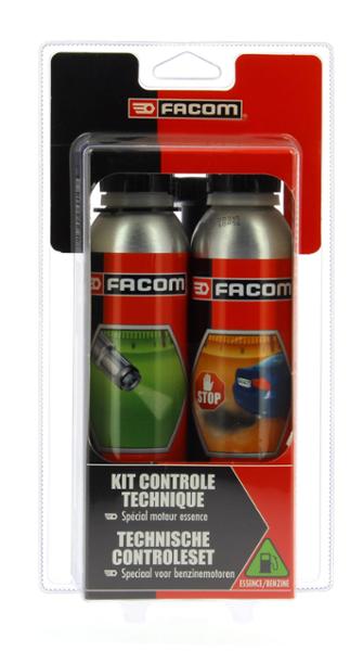 FACOM kit contrôle technique moteur essence 2x300ml traitement anti-fumée