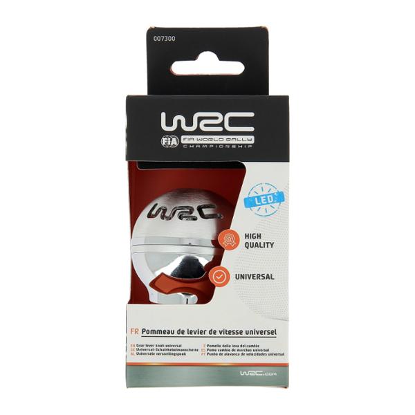 WRC blue light gear knob. Brushed/shined alu