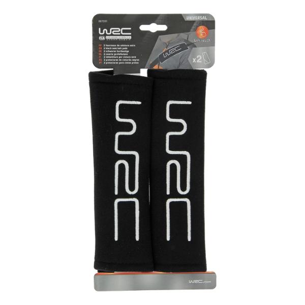 WRC 2 seat belt pads. Black,silver embroidered