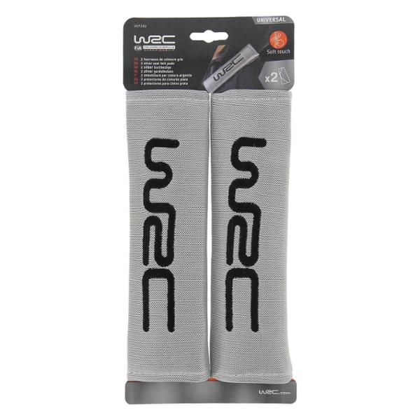 WRC 2 seat belt pads. Silver,black embroidered