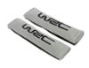 WRC 2 seat belt pads. Silver,black embroidered
