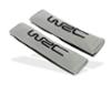 WRC 2 seat belt pads. Silver,black embroidered
