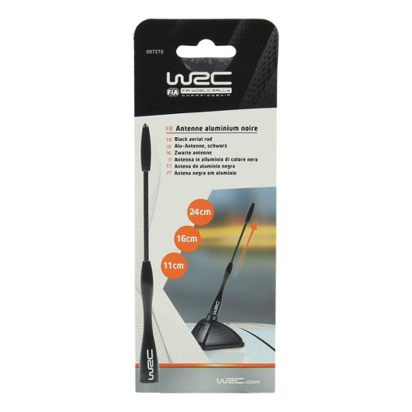 WRC brin antenne auto alu noir 3 longueurs 11/16/24cm adaptateurs universels