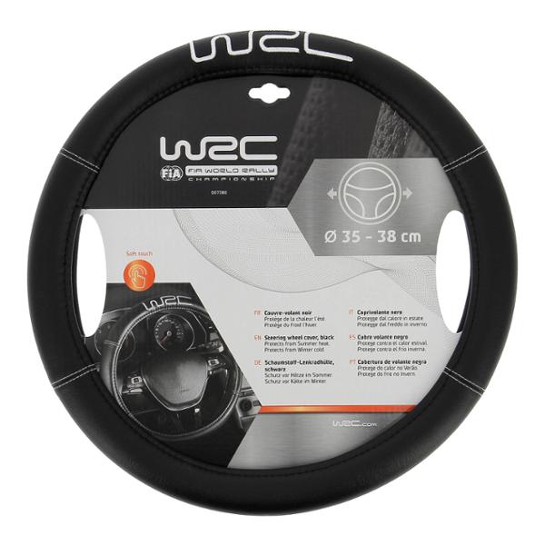 WRC silver imbroidery black steering wheel cover
