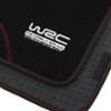 WRC 4 tapis de sol universels en moquette velour noir et surpiqûre rouge