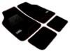 WRC 4 tapis de sol universels en moquette velour noir et surpiqûre rouge