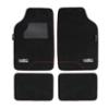 WRC 4 tapis de sol universels en moquette velour noir et surpiqûre rouge