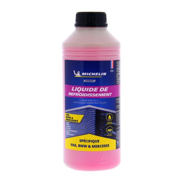 MICHELIN Liquide de Refroidissement, Rose, Adapté aux normes VAG BMW MERCEDES 1L