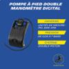 MICHELIN Pompe à Pied Double Piston avec Manomètre Digital
