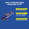"MICHELIN 009555 Cric Hydraulique Maxi Levage 2,25T – Hauteur 150-530 mm – Châssis Extra Long et Bras 70 cm – Idéal SUV, 4x4, Camping-Car, Utilitaires – Protection, Roues Pivotantes, Rangement Écrous