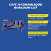 MICHELIN 009556 Cric Hydraulique Rouleur 1,8T – Hauteur 105-350 mm – Poignée Confort, Transport Ergonomique et Levage 360° – Stabilité, Semelle Caoutchouc, Rangement Magnétique, Roues Pivotantes