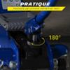 MICHELIN 009556 Cric Hydraulique Rouleur 1,8T – Hauteur 105-350 mm – Poignée Confort, Transport Ergonomique et Levage 360° – Stabilité, Semelle Caoutchouc, Rangement Magnétique, Roues Pivotantes