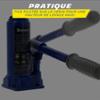 MICHELIN 009559 Cric hydraulique bouteille 3T - Levage 195-385mm - Tige filetée réglable - Poignée confort - Compact et robuste pour voitures, SUV, 4x4