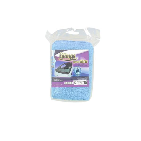CARLinéa éponge chamoisée face microfibre vitres pare-brise 12,5X8X4 cm