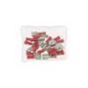 XLTECH 20 terminals flat/male+female/red