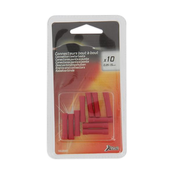 XLTECH 10 connettori testa/testa rossi