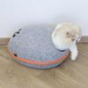 FIDELAMI Panier pour chat, Cocon semi-rigide en feutrine grise