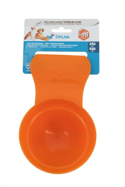 FIDELAMI Pince Cuillère Doseur Croquettes, 250 à 500 ml