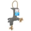FIDELAMI Doudou chien tissu et corde jouet pour chien