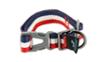 FIDELAMI Collier pour Chien Bleu Blanc Rouge, Léger, L 33 < 55 cm