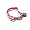 FIDELAMI Collier pour Chien Bleu Blanc Rouge, Léger, L 33 < 55 cm
