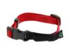 FIDELAMI Collier pour Chien, Boucle Textile Silencieuse, Rouge, S 25 à 35 cm