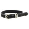 FIDELAMI Collier Boucle pour Chien, Imitation Cuir, Noir uni, M : 34 à 41 cm