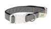 FIDELAMI Collier pour Chien, en Tissus Recyclé, Gris Chiné, L : 34 à 55 cm