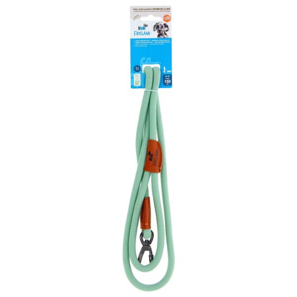 FIDELAMI Laisse pour Chien, Corde Recyclée, Lagon Vert d'eau, 150 cm