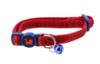 FIDELAMI collare gatto riflettente rosso/blu