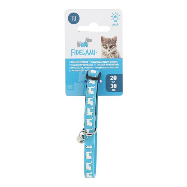 FIDELAMI Collier Chat, Anti-Etranglement, Imperméable, à Clochette, 20 à 30 cm