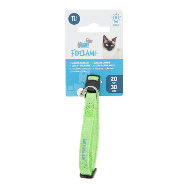 FIDELAMI collare gatto verde brillante