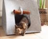 FIDELAMI Maison en feutre modulable, panier pour chat, maison pour chat