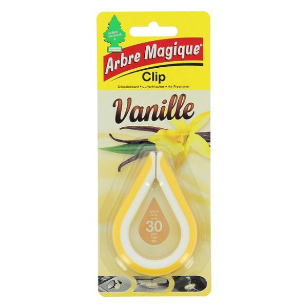 ARBRE MAGIQUE Clip désodorisant VANILLE à cliper partout