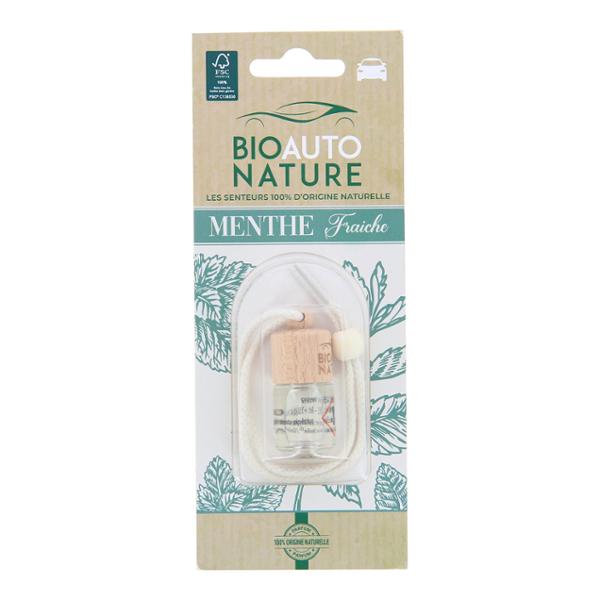 BIO AUTO NATURE Désodorisant Voiture, Flacon Parfum, Senteur Menthe Fraîche