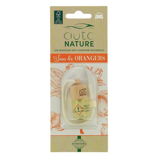 BIO AUTO NATURE Désodorisant Voiture, Flacon Parfum, Senteur Sous les Orangers