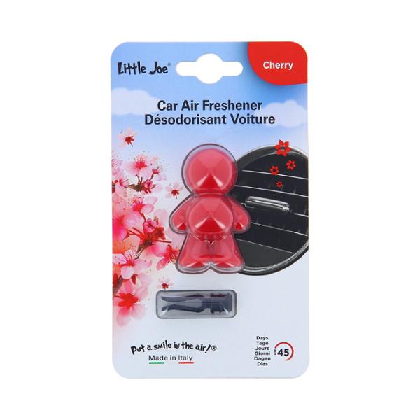LITTLE JOE Désodorisant Voiture Cerise, Diffuseur à fixer sur l'Aérateur, Rouge