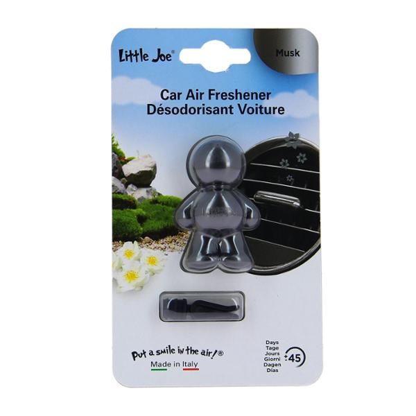 LITTLE JOE Désodorisant Voiture Musc, Diffuseur à fixer sur l'Aérateur, Noir