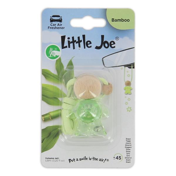 Petits personnages à la fois fun et sobres, les désodorisants LITTLE JOE deviendront vite un classique dans les véhicules !
Flacon à suspendre au rétroviseur.
Senteur active pendant 45 jours.

Coloris vert / senteur bamboo