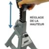 PRECISION-STEEL 2 treppiedi a cremagliera 3T