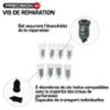 Vis de réparation pneu + outil tournevis pro