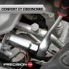 PRECISION STEEL Cricchetto 3/8 + presa universale