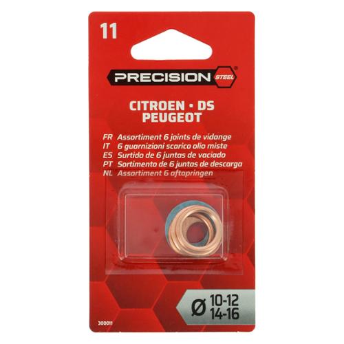 PRECI assortiment 6 joints bouchons de vidange special Citroen / DS /peugeot