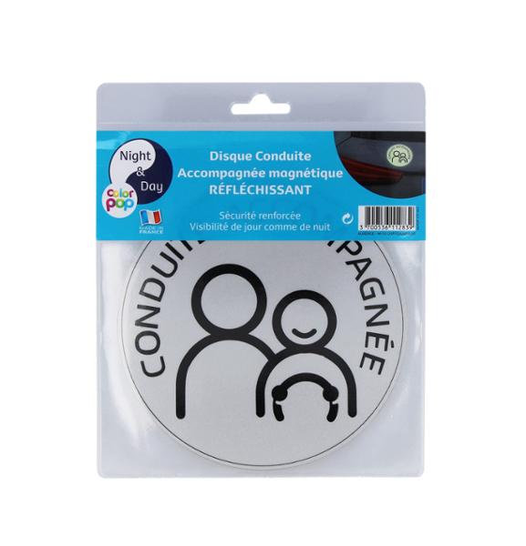 DISQUE CONDUITE ACCOMPAGNE MAGNETIQUE REFLECHISSANT NIGHT&DAY