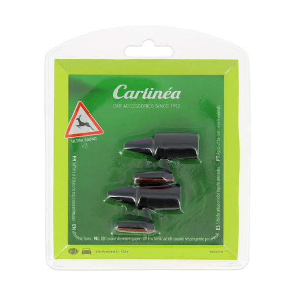 CARLINEA 2 sifflets avertisseurs ultrasons anti-gibier à fixer sur le véhicule