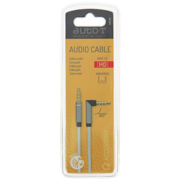 AUTO-T cordon jack autoradio 3,5mm 90° longueur 1,20m