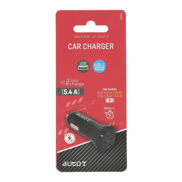 AUTO-T presa 12/24V USB e tipo C