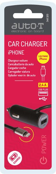 AUTO-T presa 12/24V USB + connettore iPhone