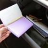 COLOR POP porte-papiers violet PVC dimensions 9,3 x 13,5 cm ouvert 26,5 x 13,5cm