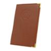 Porte-papiers classic brun coins protégés bordure métallique dorée